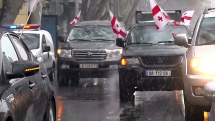 - Gürcistan’da tutuklu ana muhalefet partisinin başkanına destek konvoyu