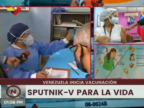 Continúa la jornada de vacunación Sputnik-V al personal del Hospital Universitario de Caracas