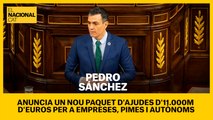 Pedro Sánchez anuncia un nou paquet d'ajudes d'11.000 MEUR per a empreses, pimes i autònoms