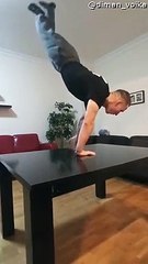 Man Tours Room Using Only His Arms