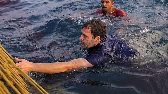 Images of the day: Rahul Gandhi jumps into sea; world's biggest cricket stadium in Ahmedabad named after PM Modi