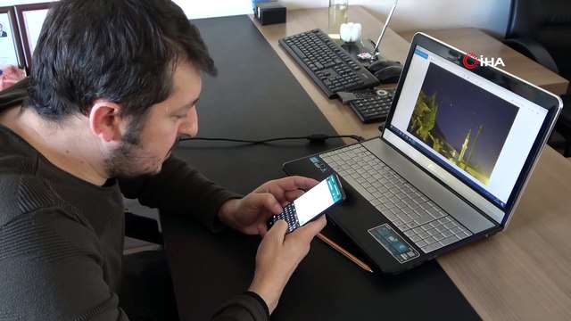 Yıldızları görüntülemek isterken UFO çektiğini iddia etti