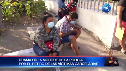 Drama y dolor en los exteriores de la morgue de la Policía en Guayaquil