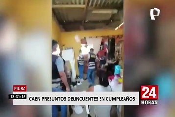 Intervienen a 12 presuntos miembros de banda criminal cuando celebraban una fiesta