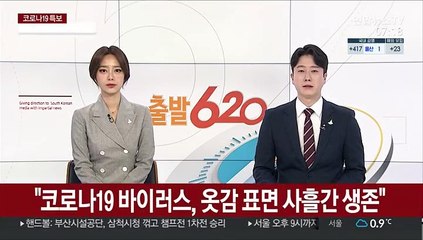 "코로나19 바이러스, 옷감 표면 사흘간 생존"