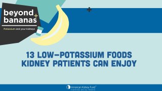13 Low-Potassium Foods Kidney Patients Can Enjoy