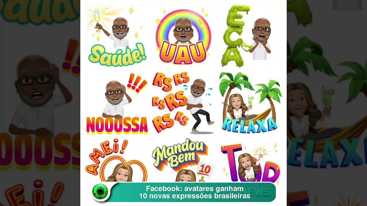 Facebook: avatares ganham 10 novas expressões brasileiras