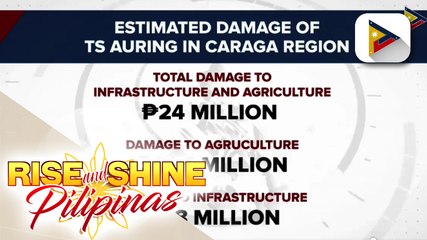 NDRRMC: P24-M, tinatayang napinsala ng Bagyong #AuringPH sa Caraga Region