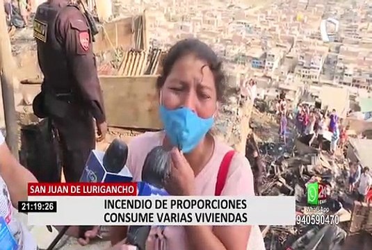 Gran incendio consumió viviendas en San Juan de Lurigancho