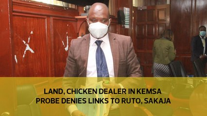 Land, chicken dealer in Kemsa probe denies links to Ruto, Sakaja
