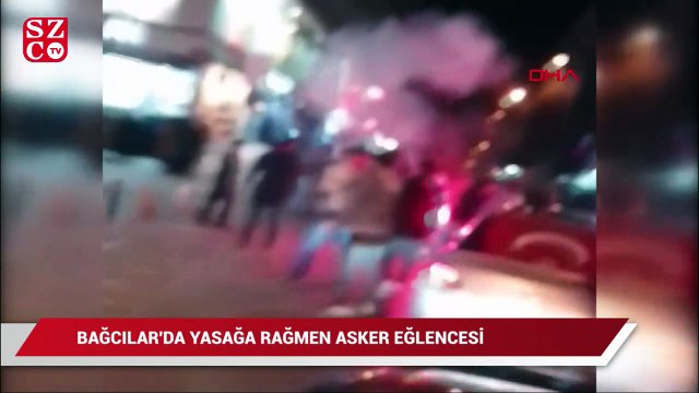 Bağcılar'da yasağa rağmen asker eğlencesi