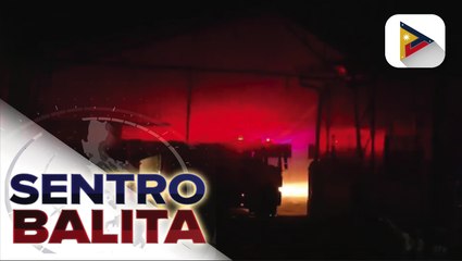 Warehouse ng isang supermarket sa Tandang Sora Ave., Q.C., nasunog; 2 sugatan, kabilang ang isang bumbero