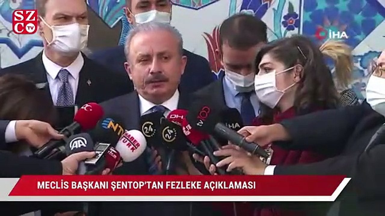 Meclis başkanı Şentop'tan fezleke açıklaması