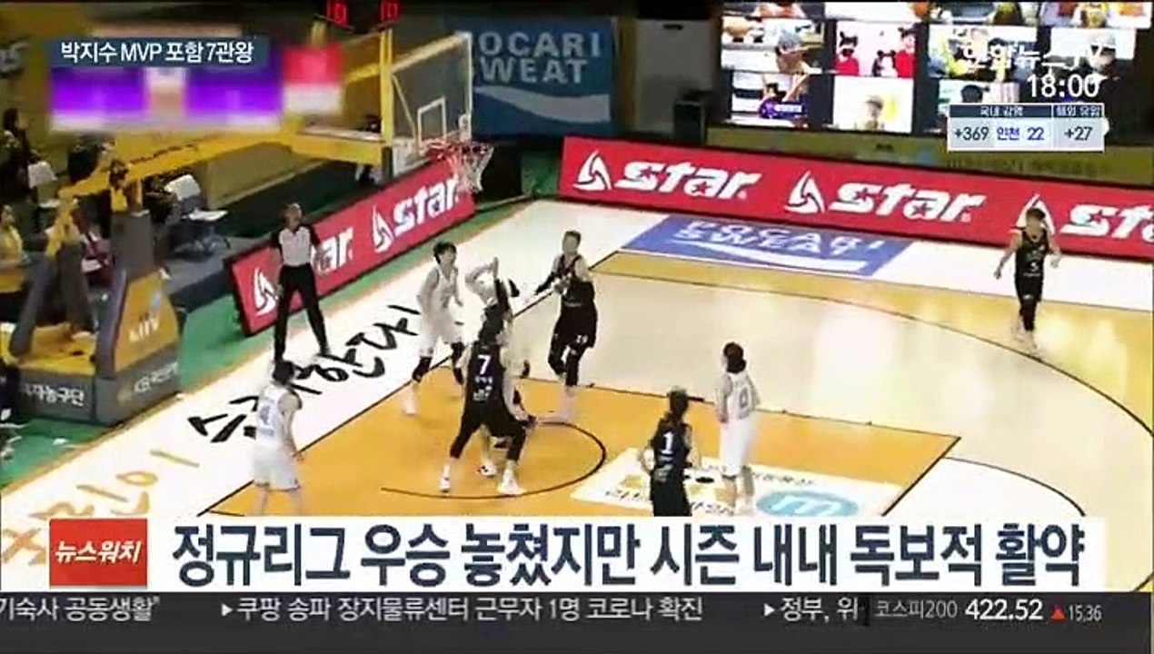 [프로농구] 박지수, 생애 두 번째 MVP…신인상은 강유림