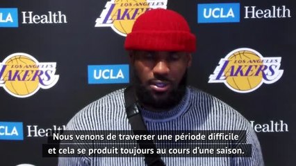Lakers - LeBron : "C'est dans ces périodes-là qu'il faut faire preuve de caractère"