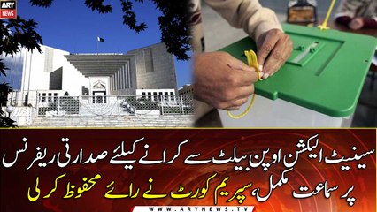 Senate Election Open ballot Reference: SC reserves the opinion