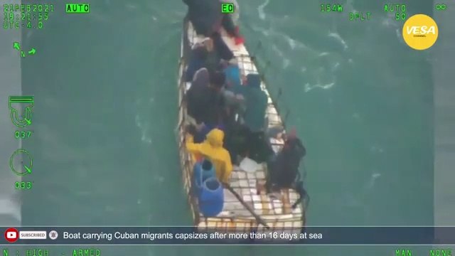 Boat carrying Cuban migrants capsizes after more than 16 days at sea
