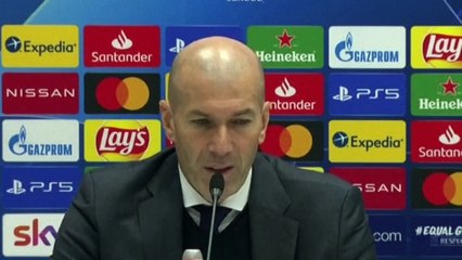 Football - Champions League - Zinédine Zidane press conference after Atalanta 0-1 Real Madrid