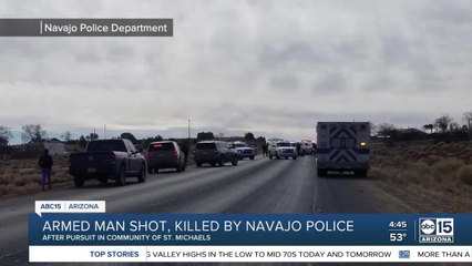 Armed man shot, killed by Navajo police