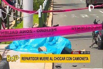 Rímac: joven repartidor murió tras aparatoso choque