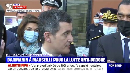 Gérald Darmanin: "Nous pouvons mettre 1 million d'euros dans les caisses de la ville de Marseille pour mettre en place la vidéoprotection"