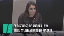 El discurso de Andrea Levy en el pleno del Ayuntamiento de Madrid