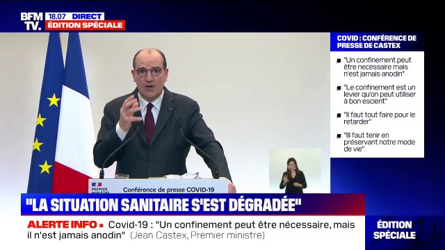 Covid-19: le gouvernement envisage des mesures renforcées à compter du week-end du 6 mars dans 20 départements, si la situation continue de se dégrader