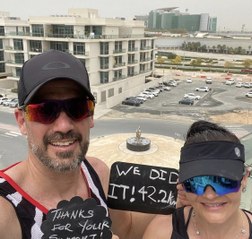 Dubaians run a marathon on their balcony to encourage positivity & fitness