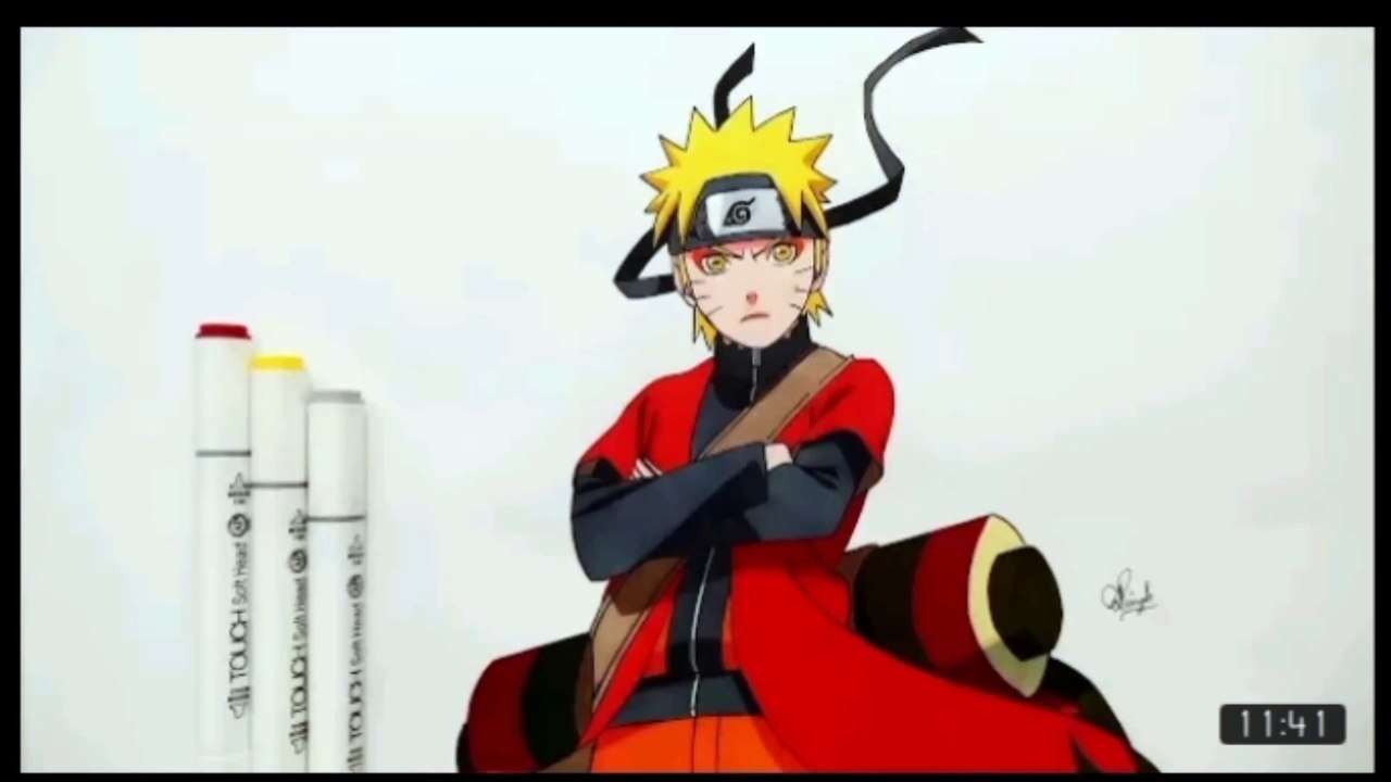 Drawing Naruto i.e anime art from Naruto anime