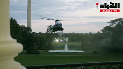 ترامب يعود للبيت الأبيض نزع الكمامة فور وصوله ودعا الأميركيين للنشاط