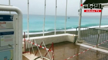 إغلاق الواجهة البحرية في مدينة نيس الساحلية بسبب العواصف