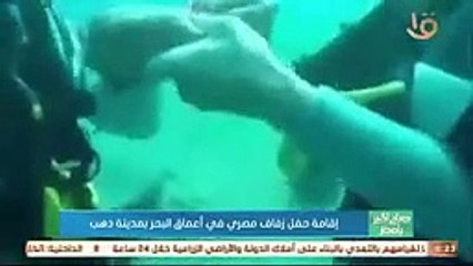 فيديو في أعماق البحر حفل زفاف مصري بالزغاريد والمأذون