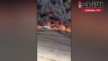 «البترول»: السيطرة على حريق خط البترول بأول طريق «القاهرة - الإسماعيلية» الصحراوي