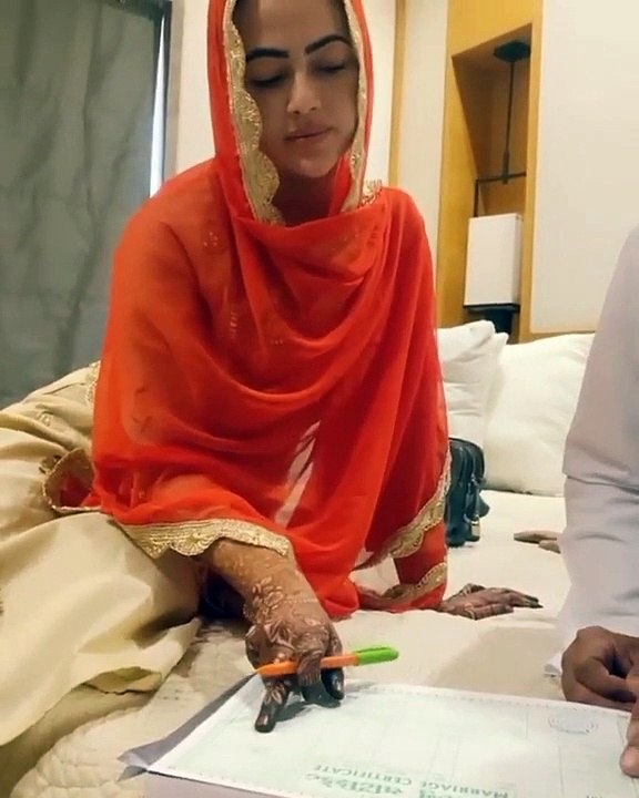 Qubool hai ❤️ Sana Khan and Mufti Anas Qubool Hai ceremony -  Sana Khan and Mufti Anas