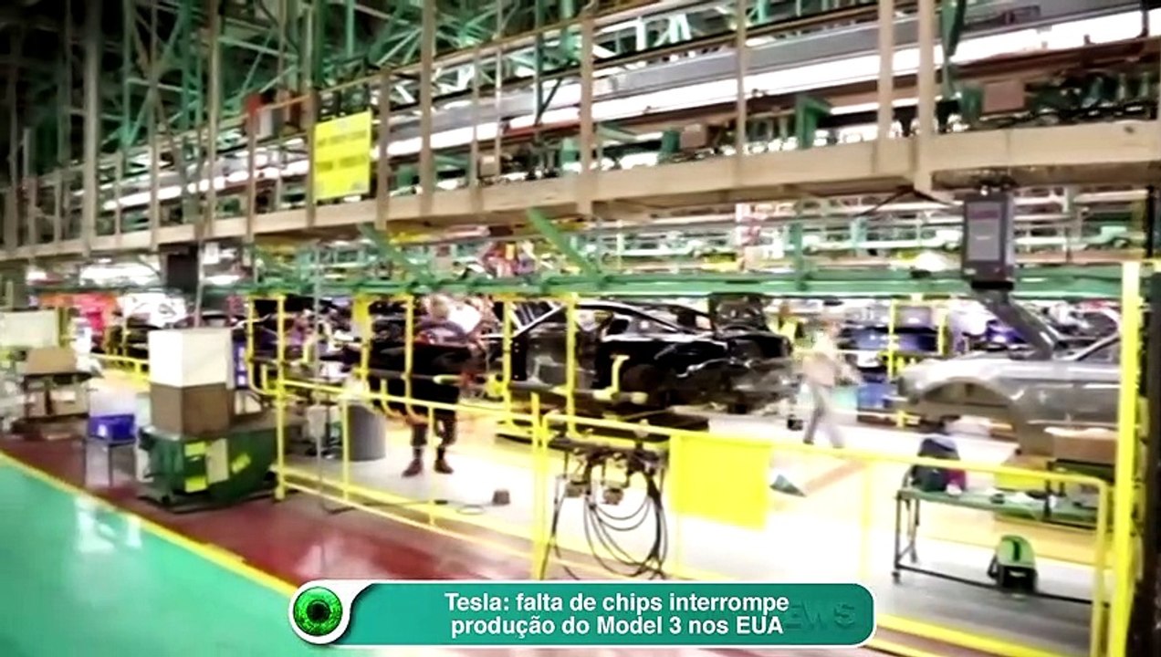 Tesla- falta de chips interrompe produção do Model 3 nos EUA