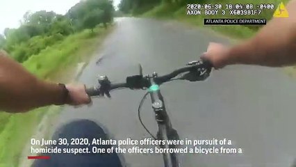 Atlanta officer borrows bike to pursue suspect
