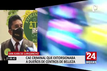 Capturan a sujeto que extorsionaba a trabajadores de salones de belleza en SJL