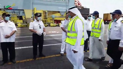 مدير عام مؤسسة الموانئ الكويتية الشيخ يوسف العبدالله قام بجولة في ميناء الشويخ ثالث أيام عيد الفطر