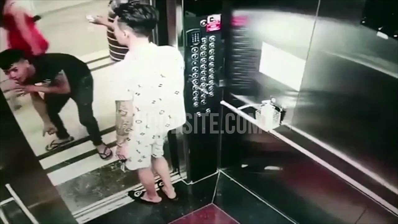 transporting a glass panel with elevator