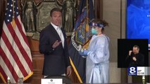 Governor Cuomo gets tested for the coronavirus