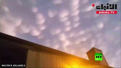 غيوم غريبة تغطي سماء مدينة أمريكية