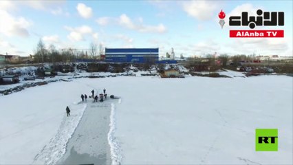 رقم قياسي جديد بموسوعة غينيس في السباحة تحت الجليد