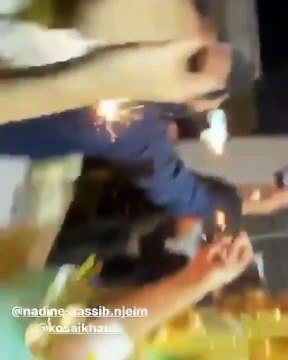 نادين نجيم وقصي خولي يرقصان سوية بعيد ميلادها