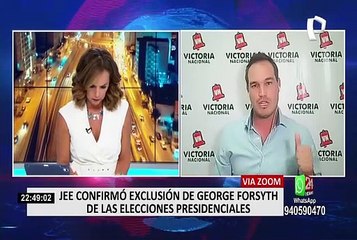 Forsyth sobre exclusión: Denunciaremos penalmente al Jurado Electoral Especial por no respetar el debido proceso