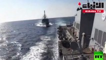 البنتاغون ينشر فيديو لسفينة حربية روسية تحتك بمدمرة أمريكية في بحر العرب
