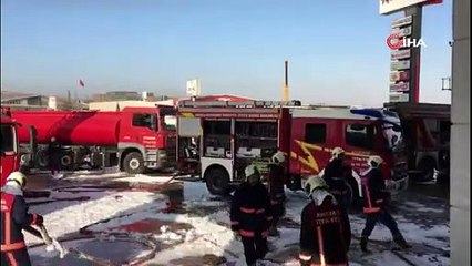 Ankara'nın Kahramankazan ilçesinde bir fabrikada yangın çıktı