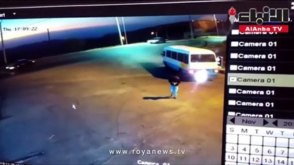 فيديو محطة الوقود.. هبط السائق الأردني من الحافلة ووقعت الكارثة