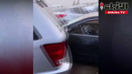 تصادم عشرات السيارات في حادث سير