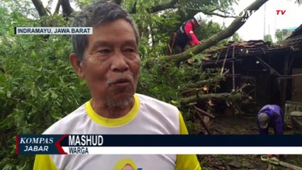 Hujan Lebat Dan Puting Beliung Ngamuk Di Indramayu