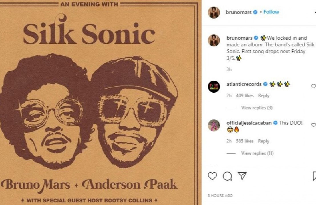 Bruno Mars and Anderson Paak form new band Silk Sonic